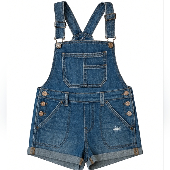 Jordache Kids Classic Blue Denim Overalls - Picture 1 of 4